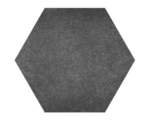 Hexagonformad stegsten i granitkeramik betong antracit.