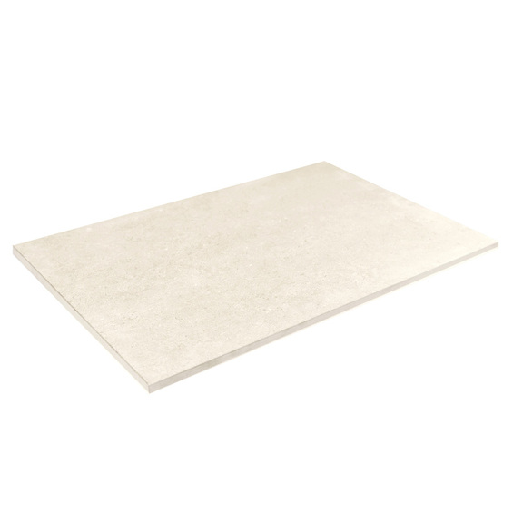 Stenplatta i granitkeramik ljus kalksten.