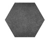 Hexagonformad stegsten i granitkeramik betong antracit.