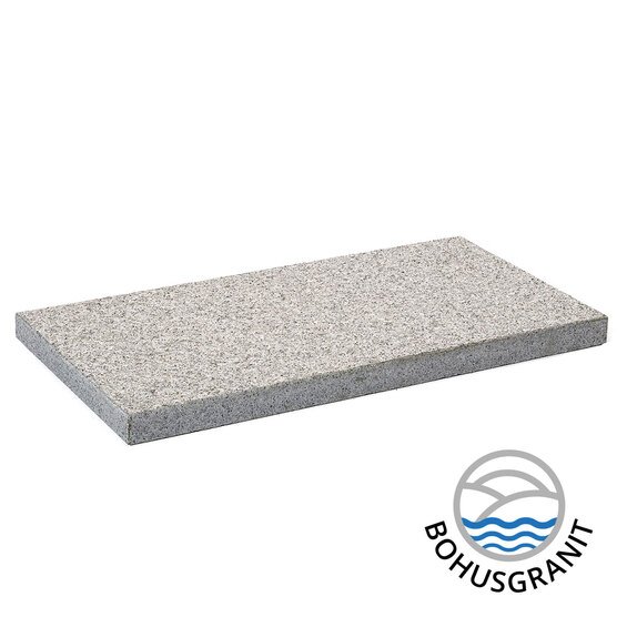 Stenplatta i grå granit Bohus.